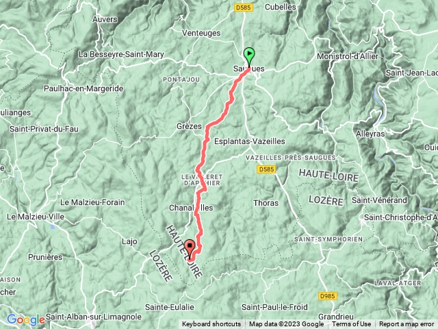 勒皮之路D3 Saugues - Domaine du Sauvage