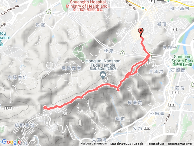 南勢角山彩蝶社區來回