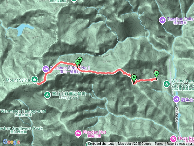 2025.10.23~2025.10.26－雪山主東峰步道
