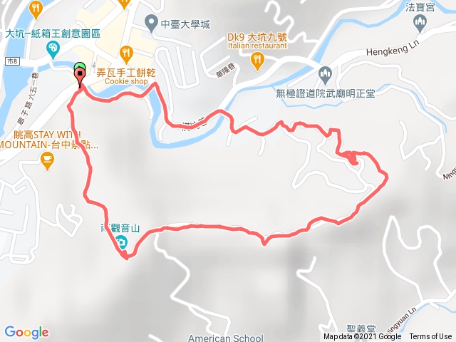 南觀音、青春嶺 o型環狀路徑