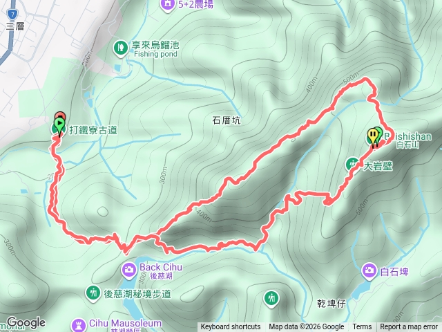 打鐵寮古道上石厝坑山白石山預覽圖