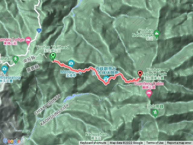 塔塔加登山口到排雲山莊