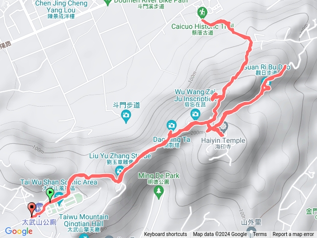 太武山玉章路蔡厝觀日步道來回