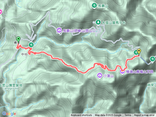橫嶺山登山步道15k到26.5k