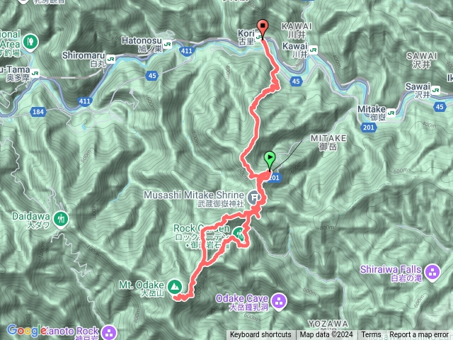 2024-08-22 日本東京都御岳山䌫車站~御岳山~鍋割山~大岳山～天狗庵～利保能～富士峰園～大塚山～古里駅O繞__20240822_0928