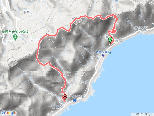 大里遊客中心…埡口…桃源谷…石觀音線下山