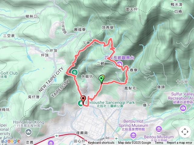 貴子坑-小坪頂山-中菁礐-永春寮-水磨坑山