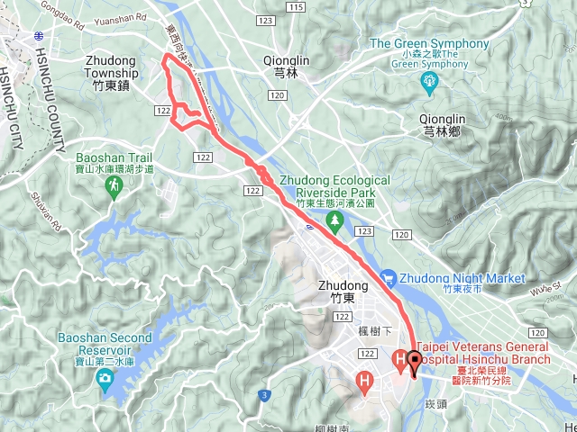 頭前溪左岸自行車道（竹東-二重埔）