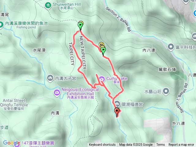 內翠湖-內溝山-老鷲尖山-老鷲南峰-鷹尖石-催湖