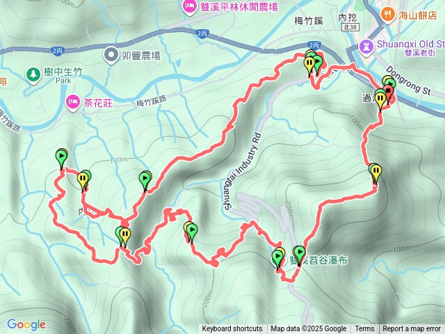 雙溪-梅竹蹊山-內坑古道-麻竹坑山-苕谷瀑布-逸仙山（蝙蝠山）