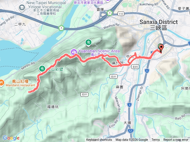 三峽鳶尾山步道彩壁五十分山