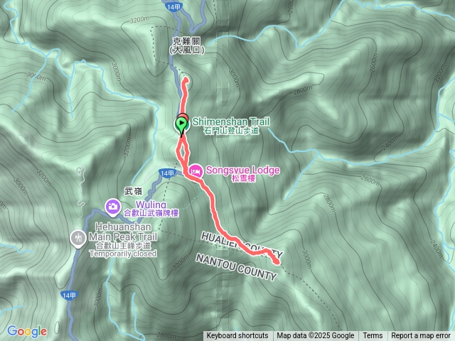 合歡尖小奇萊石門山