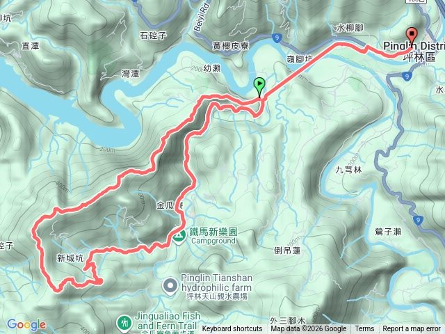 火炎山羣峰縱走下鐵馬新樂園至坪林站
