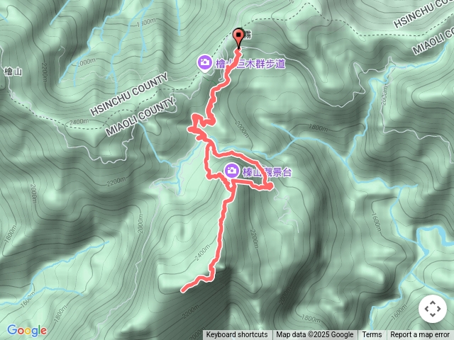 大鹿林道，榛山北峰，主峰