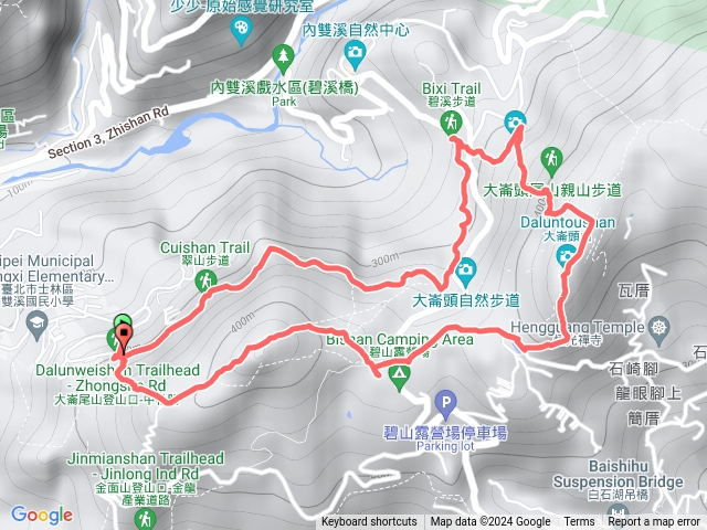 大崙尾山-大崙頭山-碧溪步道-翠山步道