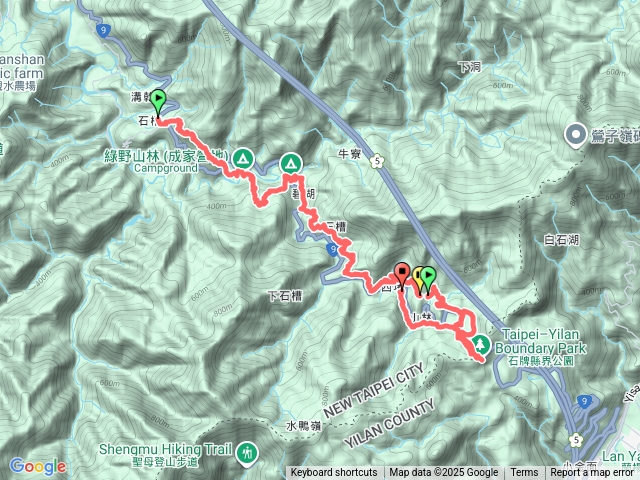 淡蘭古道南路第4段之石𥕢碧湖保線路、四堵古道、縣界公園、四堵溪畔步道預覽圖