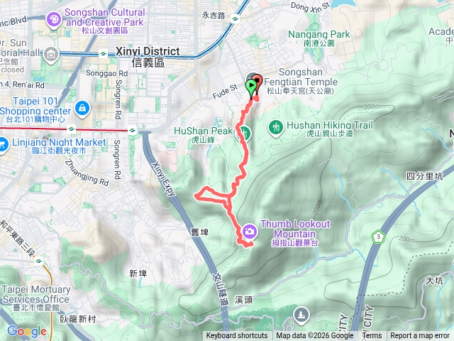 奉天宮至拇指山