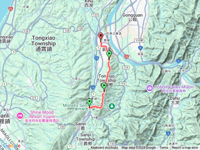 114、12、05三員縱走（三義火車站－三角山主、北峰－雙峰山主、北峰－員屯山南、主峰－銅鑼火車站）