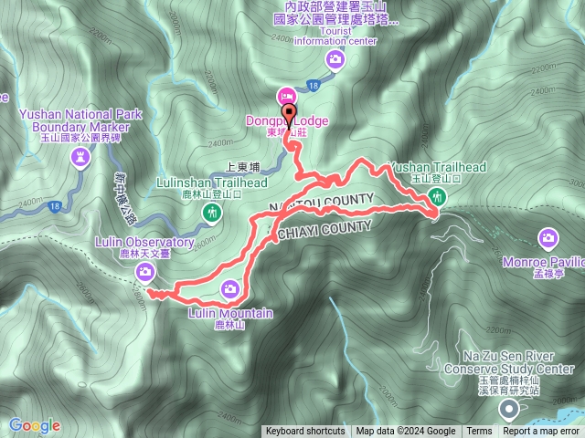 麟趾山鹿林山鹿林前山O繞塔塔加三山