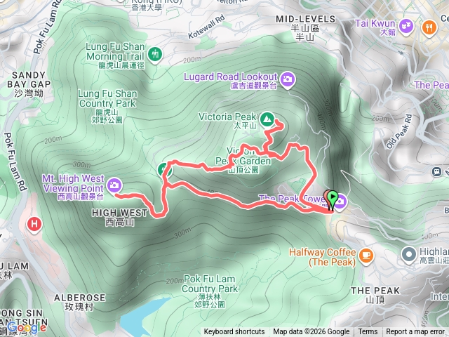 香港太平山、西高山O型蹤走