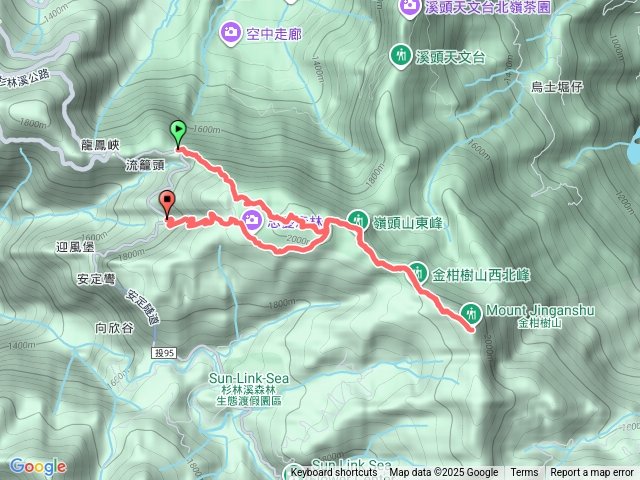留龍頭-嶺頭山-金柑樹山-忘憂森林(O型).gpx - 健行筆記