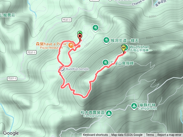 五指山中指峰來回加仙洞步道預覽圖