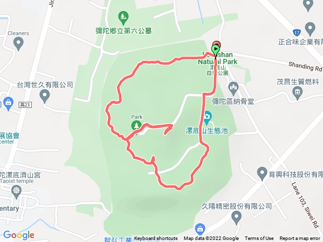 漯底山自然公園步道南北橫O型