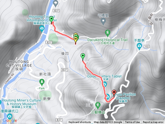 侯硐-金字碑-瑞雙公路登山口