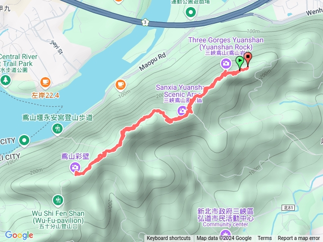 鳶山登山步道、福德坑山、鳶山彩壁預覽圖