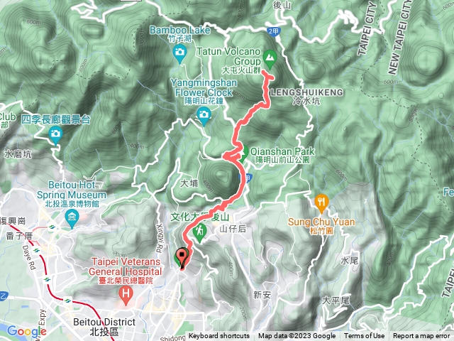 天母古道，七星山主峰東峰