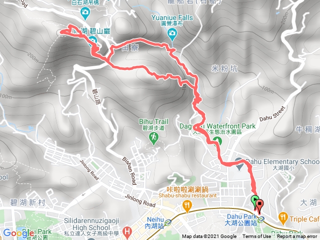 鯉魚山忠勇山圓覺瀑布大溝溪公園