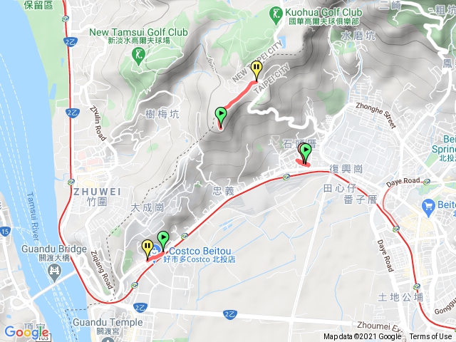 北藝大忠義山小坪頂崗山路