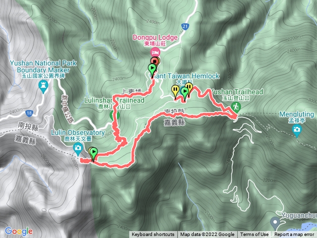 鹿林前山、鹿林山、麟趾山o型
