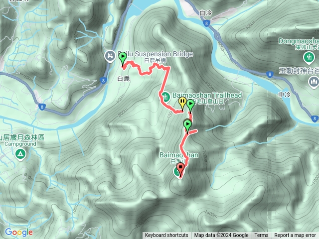 谷關七雄白毛山高度1522m預覽圖