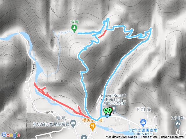 2021/05/23粗坑橋(砂石場)-粗坑山-冷埤-內城國小化育分校