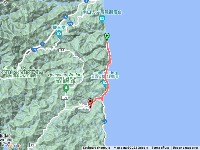 阿朗壹 南田 -》旭海 