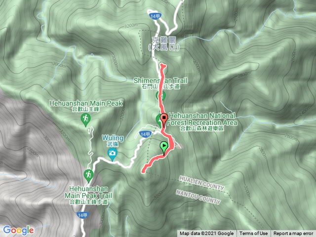 合歡百岳兩座東峰、石門