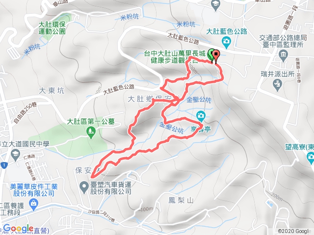 台中大肚萬里長城加旗開得勝步道雙O型20181104