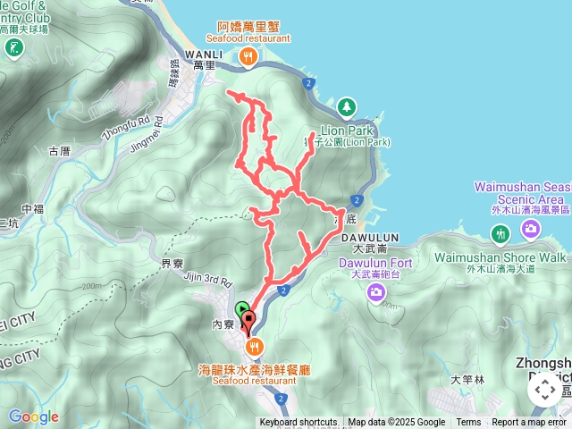 2025-03-03基隆武聖街瑪鍊埤瑪鍊山主東東北峰大路嶺古道萬中瀑布萬里國中大武崙澳古道鄭家古厝大武崙澳古道