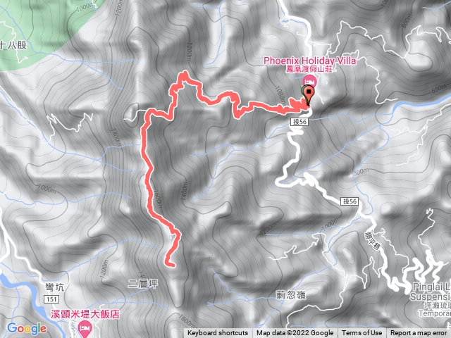 鹿谷鄉田底圓山坑林道上鳳凰山