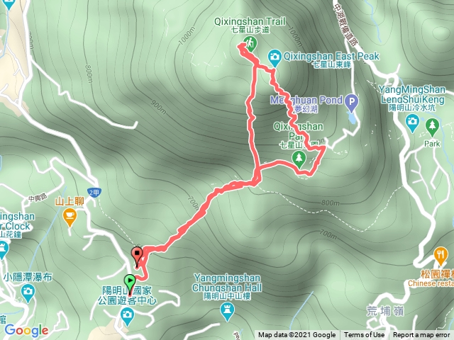 苗圃上七星山主峰到東峰經七星公園回苗圃