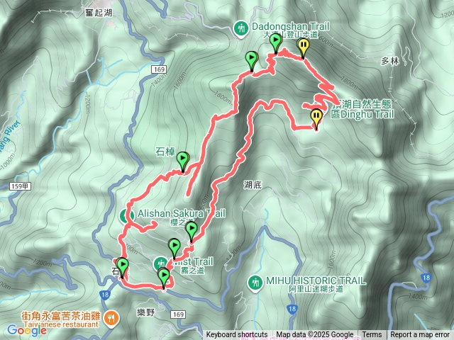 頂石棹步道群大凍山O繞預覽圖