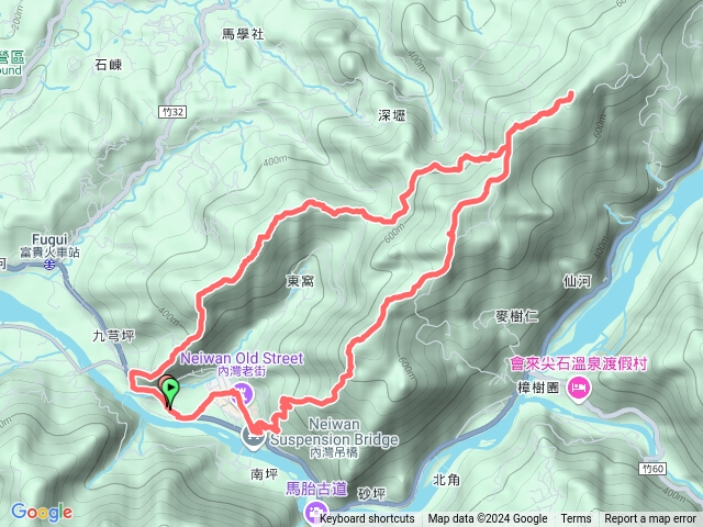 內灣雙麥樹仁舊砲台加那排白石湖六連峰O型走