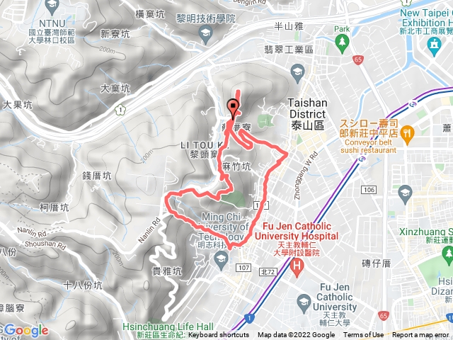 尖凍山步道+瓊仔湖步道+清風亭步道+崎頭步道+頂泰山巖登山步道+明志書院