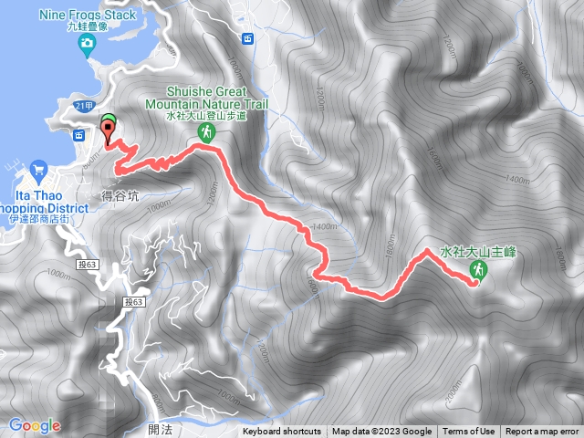 水社大山、水社主峰、卜吉山(日月潭青年活動中心登山口)