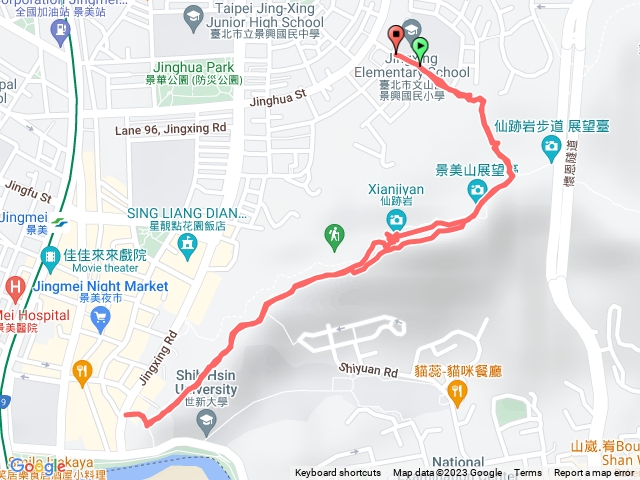 仙跡岩 景興國小-景興路中油 來回
