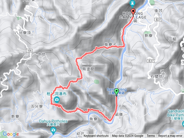 三貂嶺火車站 ＞＞三貂瀑布群 中坑古道 柴寮古道 ＞＞ 出猴硐預覽圖