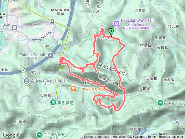 猴山岳群峰、動物園山、貓空圓山群峰10連峰 O 型縱走(含林家草厝喝綠豆湯、茶）預覽圖