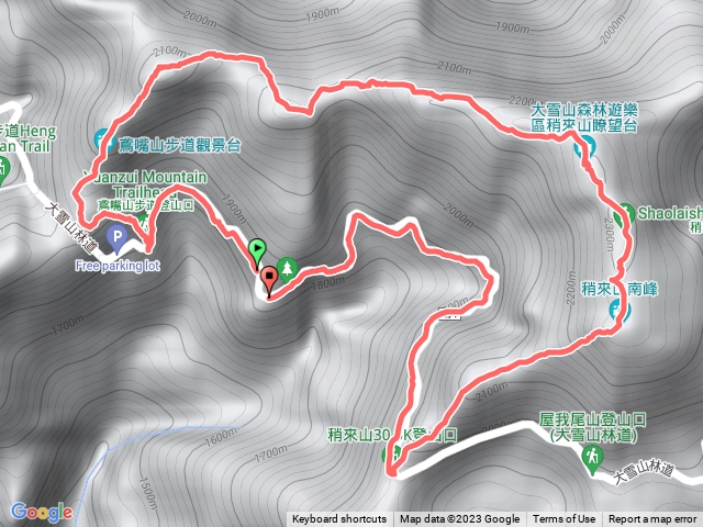 鳶嘴捎來步道（27.5K起登）-（30.5K下山）預覽圖