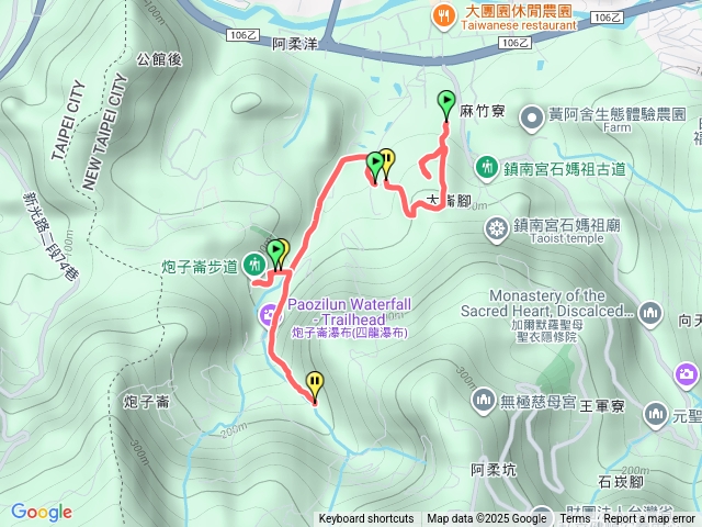 繞了一圈不是路的炮子崙瀑布